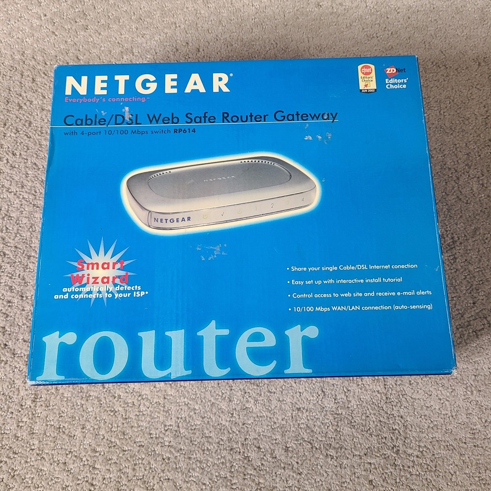 NETGEAR Cable DSL Web Safe Router Gateway‎ RP614 4 Port 10/100 Mbps Switch